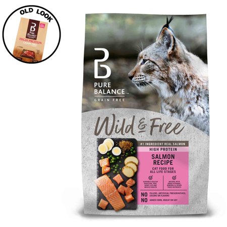 Pure Balance Wild & Free High Protein Dry Cat Food, Salmon Recipe, 7 lb