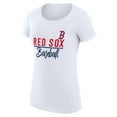 thumbnail image 2 of Women's G-III 4Her by Carl Banks White Boston Red Sox Super-Slim Fit Lightweight Team Graphic T-Shirt, 2 of 3