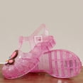 thumbnail image 4 of Toddler Girls Closed Toe Fisherman Jelly Sandals Girls Flat Hook and Loop Sandals Pink 2.5, 4 of 9