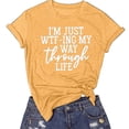 thumbnail image 4 of Birdeem Femmes Filles Grande Taille T-Shirts Imprimés Manches Courtes Col Rond T-Shirt Blouse Hauts, 4 of 10