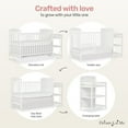 thumbnail image 5 of Dream On Me Anna 3-in-1 Convertible Crib with Changing Table White, Changing Pad Included, Converts from Baby Crib to Toddler Bed, Day Bed and Kids Sofa, Three Adjustable Mattress Height Positions, 5 of 10