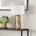 thumbnail image 2 of Henn&Hart 14" Brass Metal/Fabric Table Lamp, 2 of 9