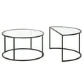 thumbnail image 4 of Evelyn&Zoe Luna Round & Demilune Nested Coffee Table, Blackened Bronze, 4 of 5