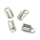thumbnail image 1 of 100 piezas de terminales flexibles para cordones de cuero para joyería (10 terminales de 4,5 mm) Plata, 1 of 3
