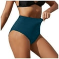thumbnail image 2 of FASHOFT Womens High Waisted Bikini Bottom Full Coverage Bathing Suit Swim Bottoms Tummy Control Swimsuit Shorts Navy M, 2 of 4