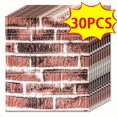 thumbnail image 1 of 20/30/40//50pcs 3D Wall Tile Sticker, Foam Brick Self-Adhesive Anti-Collision Sticker,, 1 of 5