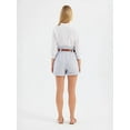 thumbnail image 5 of Cotton High Waist Pleated Shorts, 5 of 6