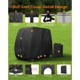 thumbnail image 4 of Sentryse 4 Passenger Golf Cart Cover, Waterproof Outdoor 4 Seat Club Car Cover, Fit for Golf Cart up to 112 inch, Black, 4 of 10