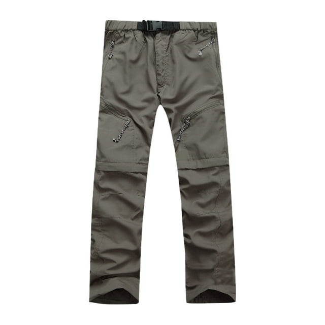 Pantalon de Randonnée Extensible pour Hommes - Pantalon Léger et Déperlant pour le Camping et la Pêche