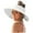 White, variant on Women'S Bow Straw Sun Visor Breathable Wide Brim Ponytail Visors Uv Protection Elegant Hat Beige