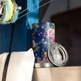 thumbnail image 3 of 20 Oz Pioneer Flower Coffee Tumbler Double Wall Insulated Stainless Steel Water Bottle | Metal Reusable Thermoses Flask with Cup Cap | Leak & Sweat Proof with Anti-Dust Lid, 3 of 7