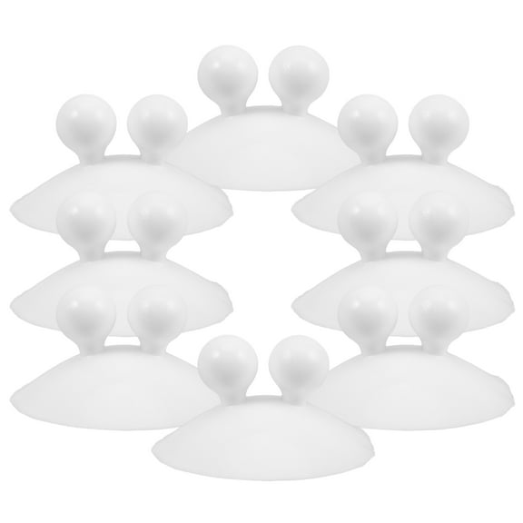 GOOHOCHY  8 Pcs Tooth Brush Holder for Bathroom Shower Accessories White