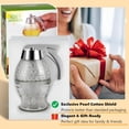 thumbnail image 5 of ACDANC 2026 New Honey Dispenser,Glass Honey Dispenser No Drip,Honey Pot with Stand,8 Oz Honey Jar,Maple Syrup Honey Container,Elegant Honeycomb Design for Home Decor for Any Occasion, 5 of 6