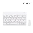 thumbnail image 1 of Teclado Bluetooth Mini Teclado Universal Inalámbrico Recargable para Tableta con Ratón para Teléfono PC, Tipo 2, Blanco, 9.7 pulgadas Vogacara EL001049-11B, 1 of 2