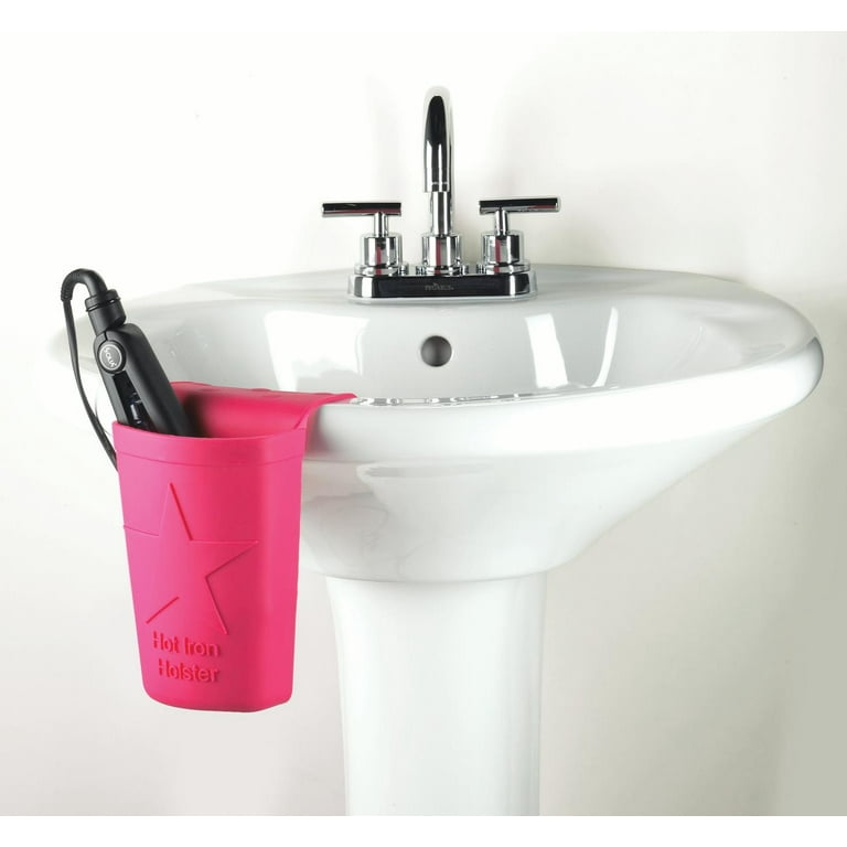 Holster Brands Original Heat Resistant Silicone Holder for Flat Irons,  Curling Irons, Straighteners - Pink 