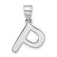 thumbnail image 1 of Diamond2Deal 14K Pendentif Initiale Lettre P en Or Blanc pour Femmes, 1 of 6