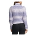 thumbnail image 2 of DKNY Womens Stripe Pullover Sweater, Purple, Small, 2 of 4
