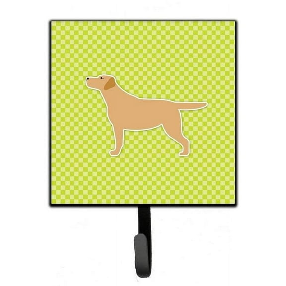 Carolines Treasures BB3797SH4 Yellow Labrador Retriever Checkerboard Green Leash or Key Holder