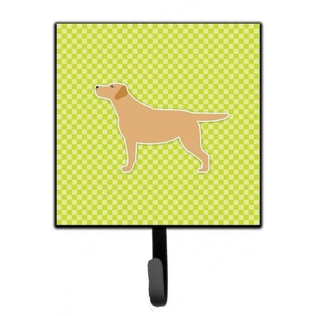 Yellow Labrador Retriever Checkerboard Green Leash or Key Holder