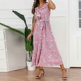 thumbnail image 4 of SMihono Robe Maxi Bohème d'Été pour Femmes Grande Taille Mode Décontractée Printemps et Été Imprimé Floral Sans Manches Col en V Robe de Plage, 4 of 9