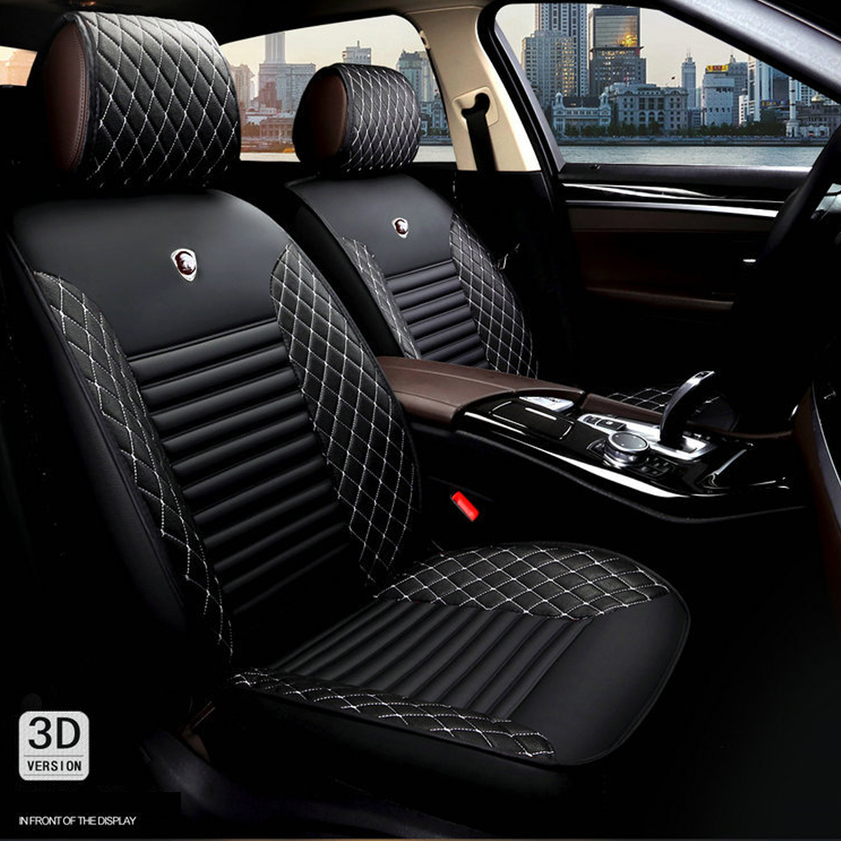 Car Seat Cover Cushions PU Leather, Front Full Set Car Seat Covers