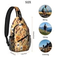 thumbnail image 5 of Sling Backpack,Halloween Pumpkins Skulls and Candies Sling Bag with Water Bottle Holder,Waterproof Sling Bag for Men/Women with Headphone Jack for Hiking,Travel, 5 of 6