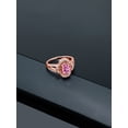 thumbnail image 4 of Gem Stone King 18K Rose Gold Plated Silver Ring Oval Pink Moissanite (1.75 Cttw), 4 of 6