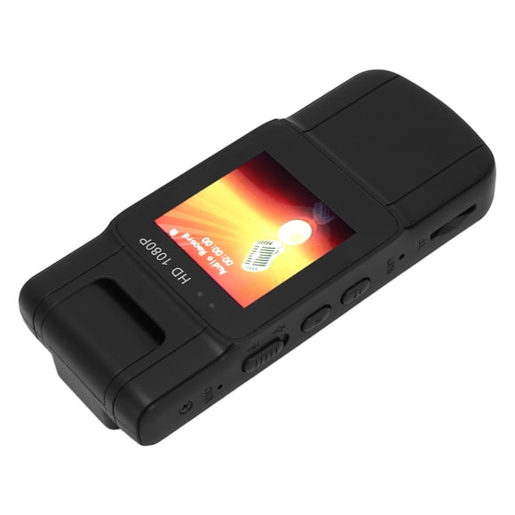 Grabadora De Vídeo Portátil, Pequeños ángulos De Rotación De 180 Grados, Pantalla LCD A Color, Cámara Con Clip Trasero HD 1080P Para Reuniones