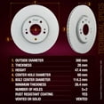 thumbnail image 2 of Metrix Premium Chassis Parts -4 PCS Front/Rear Coated Brake Rotor Kit Fits Kia Sportage,Hyundai Tucson,Replacement 09.A532.11,08.A446.10,Made in Europe, 2 of 9