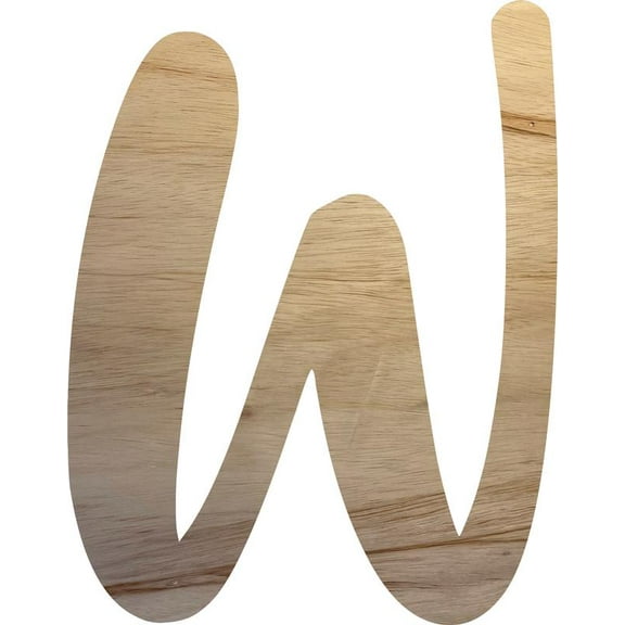 Unpainted Wood Craft Letters, 16'' tall Wall Hanging Letter W, Jacklin Font DIY