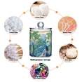 thumbnail image 6 of Yayeee 2 Pack Qtip Holder Bathroom Cotton Swab Canister with Lid Clear Dispenser Set, Beige Tree, 6 of 6
