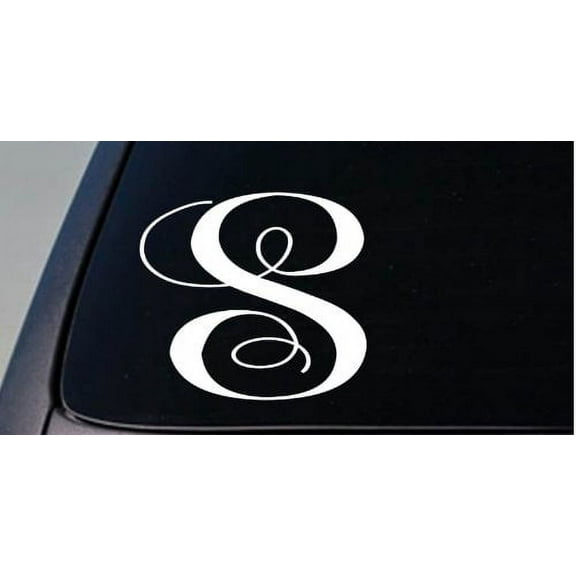 LETTER S 6" monogram sticker decal truck car window teach craft initials *D790*