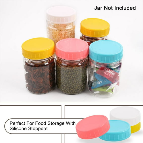 PP Mason Jar Lids Regular Mouth Mason Canning Ball Jars Top Lids Food Storage 24 Pack Assorted Color