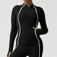 thumbnail image 1 of Ailaofu Running Jacket for Women Workout Jackets Zip Up Slim Fit Athletic Yoga Cropped Tops, 1 of 6