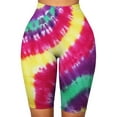 thumbnail image 3 of Puntoco Yoga Pants Clearance Women High Waist Hip Stretch Printed Tie-Dye Fitness Sports Yoga Pants Shorts B, 3 of 5
