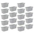 thumbnail image 1 of Sterilite Cement Gray Durable Weave Laundry Basket with Wicker Pattern (18 Pack), 1 of 3