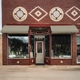 thumbnail image 4 of Awntech 4.38 Ft Dallas Retro Straight Slope Fixed Awning with Anodized Arms (52.5in x 24in x 48in), Burlap Sack, 4 of 5