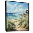 thumbnail image 2 of Designart "Seashore Remembrance III" Beach Floater Framed Wall Art Living Room, 2 of 5