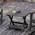 thumbnail image 2 of Flash Furniture Halifax Outdoor Folding Side Table, Portable All-Weather HDPE Adirondack Side Table in Gray, 2 of 12