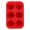 Red, variant on Queroig 6 Cup Silicone Muffin Pan Muffin Pan Cake Mold for Baking Food-Grade Cupcake Molds High Temp Resistant Jelly Pudding Mold Family Holiday Dessert Making Tools