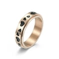 thumbnail image 2 of 6MM Gold/Silver/Black Spinner Band Titanium Steel Men Women Heart Ring Size 5-12, 2 of 9