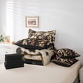 thumbnail image 6 of jejeloiu Ancient Bohemian Aztec 7pcs Bedding Comforter Set,Vintage Cattle Hide Queen Bedding Sets For Boys Men Reversible, 6 of 8
