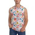 thumbnail image 2 of Picia Floral Ditsy mens Cotton Tank Undershirts , Moisture-wicking Ribbed Tanks, Lightweight Cotton Tank Undershirts-XX-Large, 2 of 8