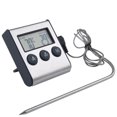 thumbnail image 2 of TFixol Digital Meat Thermometer Barbecue Food Cooking Thermometer Probe Steak BBQ Temperature Gauge Kitchen Cooking Tools Timer Temperature Manually Set, 2 of 6