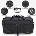 thumbnail image 4 of 100L Travel Duffle Bag for Men,  32" Large Duffle Bag for Traveling with Shoe Compartment, Foldable Travel Duffel Bag Weekender Bag Gym Bag for Men Women  &  Resistant (Black), 4 of 6