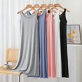 thumbnail image 3 of Robe Débardeur en Modal Été Robes camisole pour Femmes Longueur 84 à 118 cm Couleur Unie Grande Taille Simple Robe-Culotte Tenue d'Intérieur Conforta Été, 3 of 7
