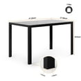 thumbnail image 5 of Dining Table and Chairs, Dinner Table Sets of 5, Upgrade Black Tempered Glass Sturdy Table Top, Dining Table Iron Tube Legs w/ Metal Frame, for Home, Kitchens, Dining Rooms, Cafe, S12726, 5 of 8