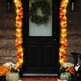 thumbnail image 6 of Hvmvliv 68.8in Lighted Simulation Maple Leaf Vines Autumns Garland for Fall Home Decoration, 6 of 6