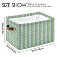 thumbnail image 4 of Yayeee Canvas Storage Basket with Handles for Shelves Fabric Bins Closet Organizer, Green Stripe Pattern, 4 of 8