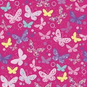 JAM Industrial Bulk Wrapping Paper, 1/Pack, Butterfly Pink Gift Wrap, 834 Sq Ft (1/2 Ream)